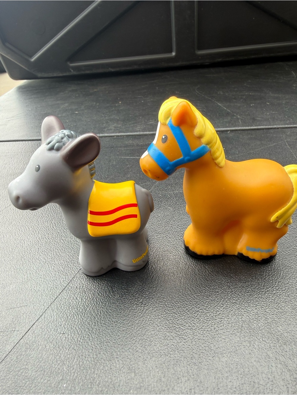 Fisher Price Little People horse with bridle and donkey